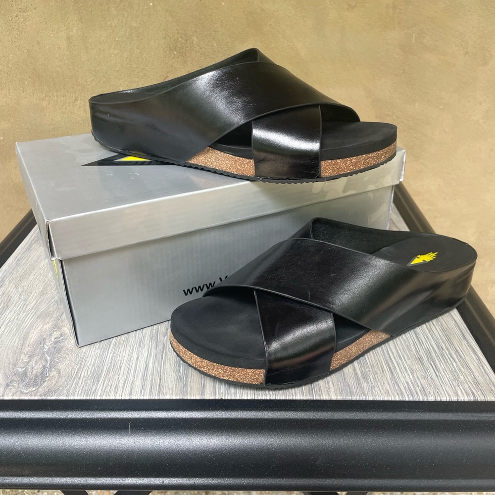 Volatile Women’s Black Slip on Sandals, Size 10